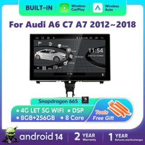 أندرويد 14 Carplay سيارة مشغل وسائط متعددة لأودي A6 C7 A7 2012 ~ 2018 شاشة تعمل باللمس 4G موسيقى ستيريو GPS Navi 8 + 256GB راديو تلقائي - AliExpress 34