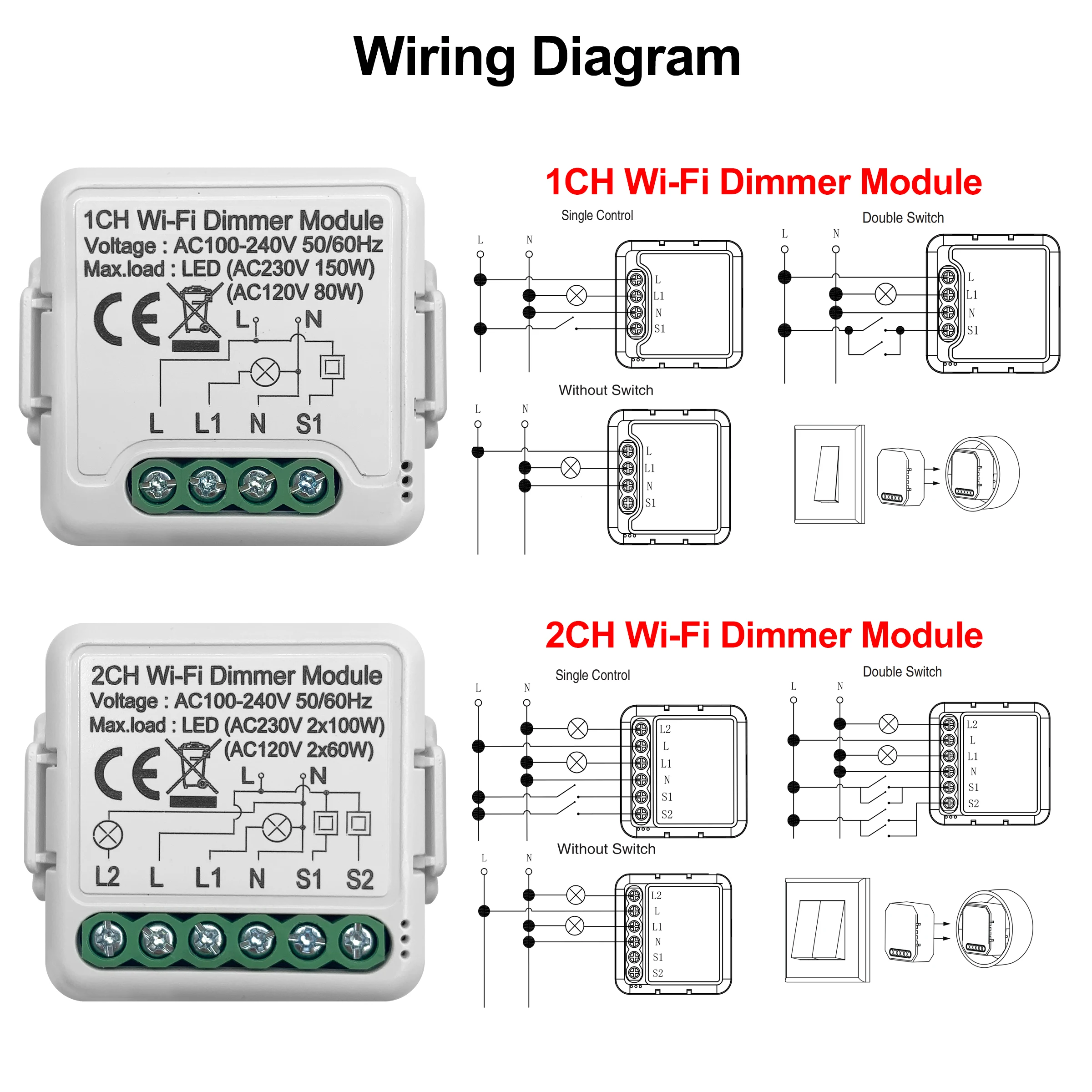 Tuya Wifi 10A Smart Switch with Voice and Alexa/Google Support - الصورة 3