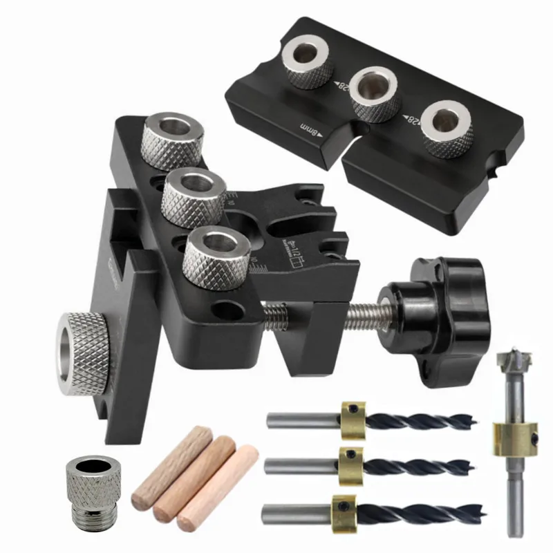 Precision Jig and Dowel Cam Jig 3 in 1 Dowelling Jig Master Kit Wood Hole Drilling Guide Woodworking Stand DIY Woodworking - AliExpress 1420 - الصورة 3