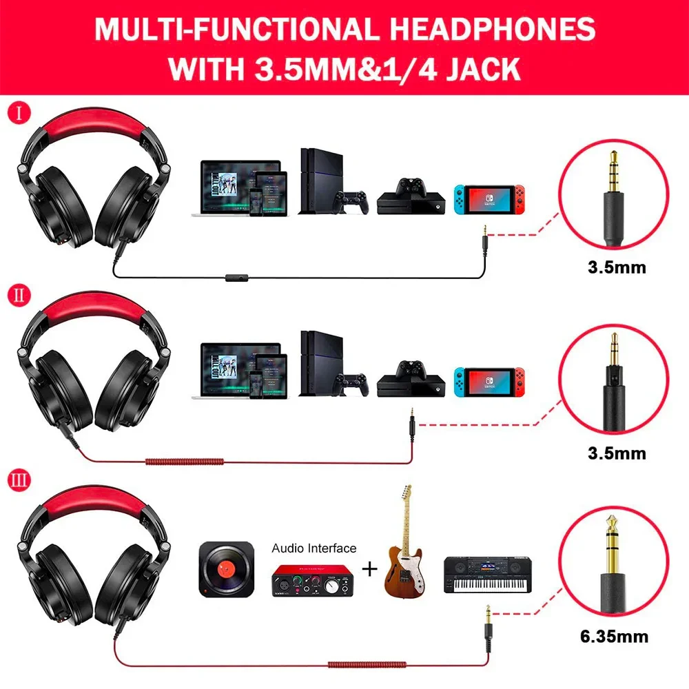 Audio A71 wired over-ear headphones with 40mm drivers for recording and playing HiFi music - الصورة 6