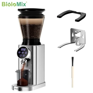 مطحنة القهوة الكهربائية BioloMix الأوتوماتيكية CG210 مع 48 إعدادًا للطحن قابلة للتعديل لقهوة اسبريسو الأمريكية - AliExpress 6