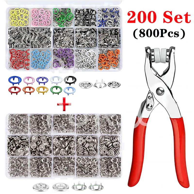 9.5mm Hollow Metal Five-Claw Snap Buttons for Sewing, Garment Bag Fixing, Hand Pliers, DIY Craft Tool - AliExpress 15