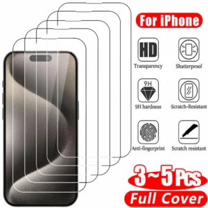 غشاء زجاجي شفاف لهاتف أيفون18  17 16 15 برو ماكس واقي شاشة لهاتف أيفون 11 12 13 14 15 بروiPhone 15 16 Pro Max زجاج مقسى iPhone13 Mini 16 Plus Glass - AliExpress 202192403