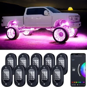 أضواء LED RGB للسيارات 4/6/8/10/12/14 وحدة، تحكم عبر التطبيق، إضاءة نيون موسيقية لأسفل السيارة، إضاءة هيكل للشاحنات وسيارات الدفع الرباعي وسيارات الطرق الوعرة. - AliExpress 34