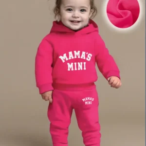 الوليد طفلة الخريف والشتاء طبعة أمي الطفل الصغير رسالة مطبوعة الصوف هوديي وسراويل مجموعة - AliExpress 1501