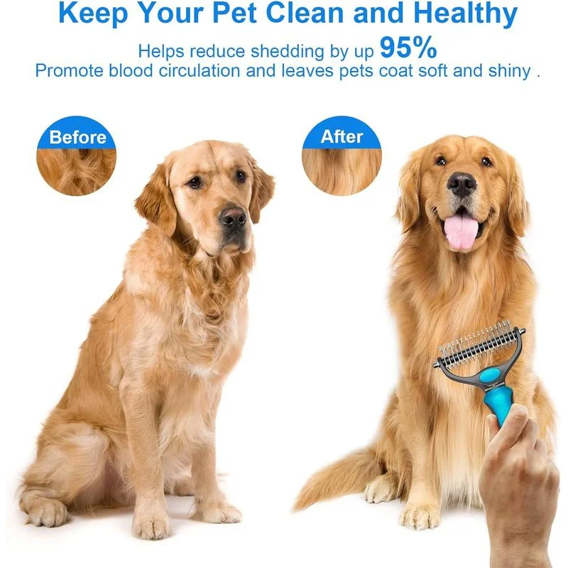 2-in-1 Pet Hair Removal Brush for All Types of Dogs and Cats - Image 4