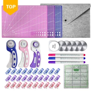 45 مللي متر الروتاري القاطع مجموعة الجلود الحرفية أداة القطع مع مقبض مريح DIY بها بنفسك النسيج خليط الخياطة اللحف صياغة - AliExpress 15