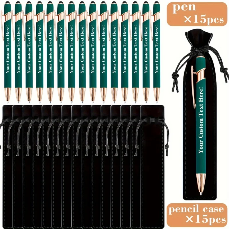 15 Sets of Customizable Metal Ballpoint Pens with Durable Cases + 15 Custom Pen Bags - Wholesale Business Writing Instruments - AliExpress 21 - الصورة 3