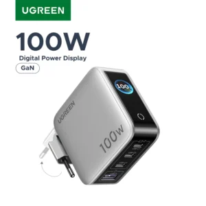 شاحن UGREEN 100W GaN بشاشة ذكية | قابس قابل للطي EU/UK/US | يدعم QC4.0 و AVS | شحن سريع لـ MacBook Pro و iPhone 17/16 Pro و iPad و Samsung - AliExpress 202192403