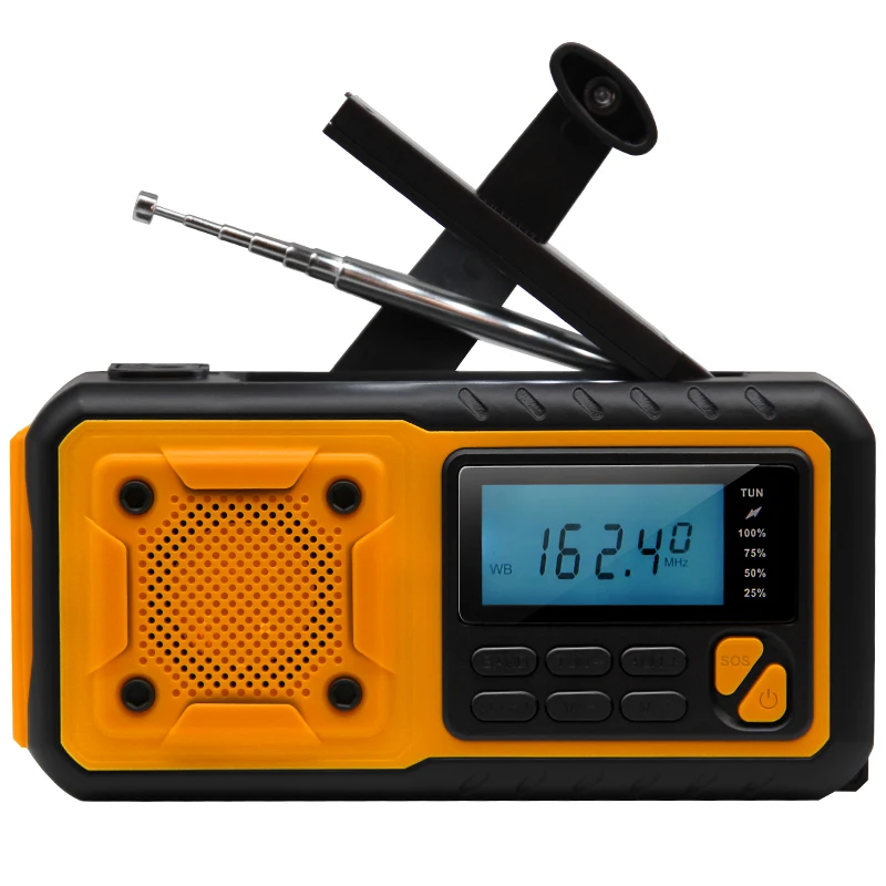 5000mAh/18500mWh Emergency Hand Crank Radio, AM/FM/NOAA Weather Alert Radio, Digital Display, 4-Way Hand Crank, Solar Powered Radio - AliExpress 44 - Image 3
