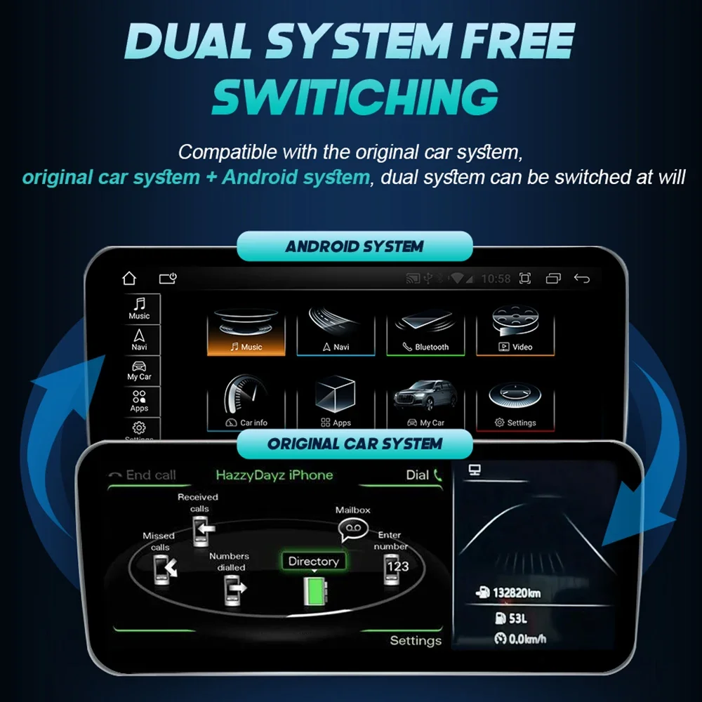 12.3-inch touchscreen for Audi A4 A5 Q5 2016-2023 with CarPlay and Android Auto support - Image 4