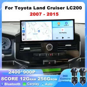 شاشة أندرويد 12.3 بوصة لسيارة تويوتا لاند كروزر LC200 2007-2022