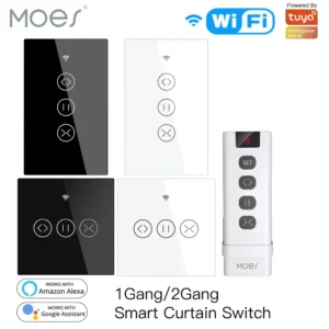 MOES WiFi الذكية الستار أعمى التبديل للكهرباء بمحركات تويا الستار الأسطوانة مصراع اليكسا صدى جوجل المنزل التحكم الصوتي - AliExpress 13