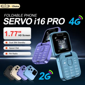 هاتف محمول قابل للطي SERVO i16 PRO ميني، يدعم شبكات 2G GSM/4G LTE، مع ميزة الاتصال السريع، كاميرا خلفية، قائمة سوداء، راديو FM، شريحتي اتصال، هاتف بأزرار قابل للطي - AliExpress 509
