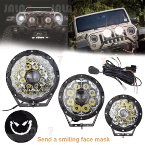 JALN7 LASER LED ضوء مستدير للطرق الوعرة لقيادة الشاحنة، مصباح أمامي أبيض، مصباح جيب SUV Beat - AliExpress 34