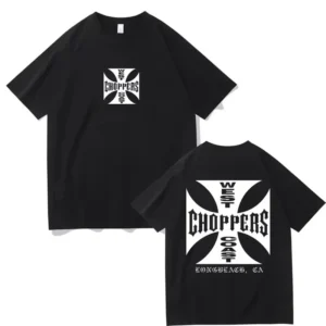 تي شيرت صيفي عصري للنساء والرجال من القطن بطباعة West Coast Choppers، قميص كاجوال بأكمام قصيرة وياقة دائرية، ملابس عتيقة الطراز - AliExpress 200000343