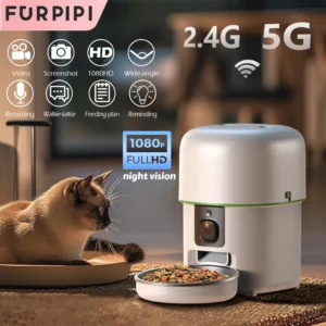 1080P HD Camera Automatic Cat Feeder with 5G WiFi Tuya Pet Smart Cat Food Cable Dispenser Automatic Bowl for Cats Dog Accessories - AliExpress 15