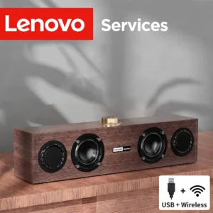 Lenovo C02 Wooden Speaker, Bluetooth & Wired Vintage Design, Desktop Computer Speaker with Powerful Bass, Wooden Subwoofer, Compatible with Desktop and Laptop Computers - AliExpress 44