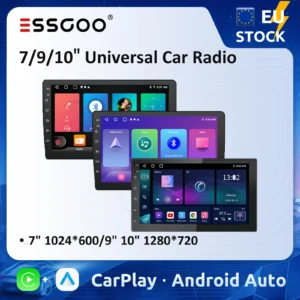 راديو سيارة أندرويد 10 بوصة مع GPS وCarPlay