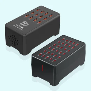شاحن USB 12/30 منفذًا، قاعدة شحن سريعة لسطح المكتب على الحائط العالمي لمحول طاقة الهاتف المحمول - AliExpress 202192403