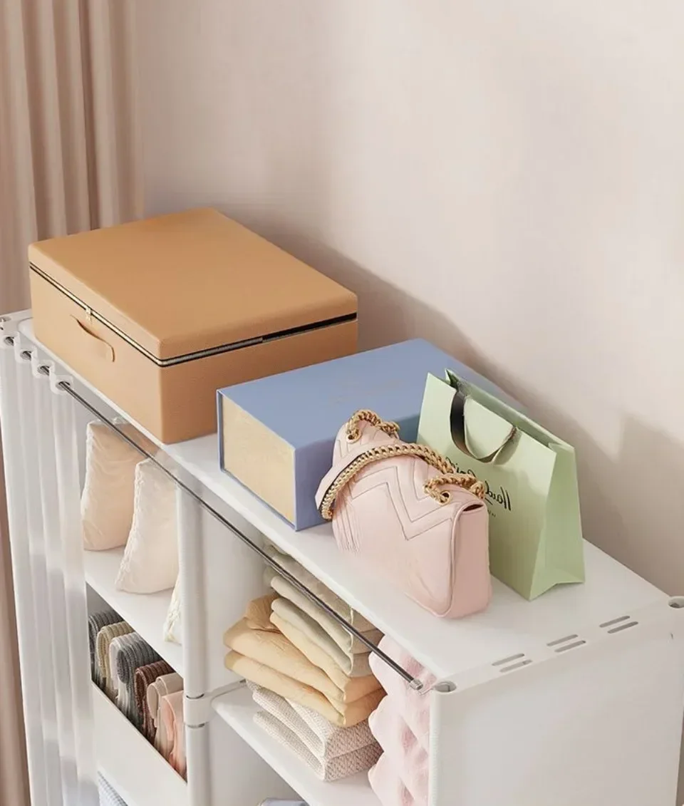 Simple wardrobe, simple fabric wardrobe, multi-purpose storage rack, strong load-bearing capacity, dustproof bookshelf - AliExpress 1503 - الصورة 5