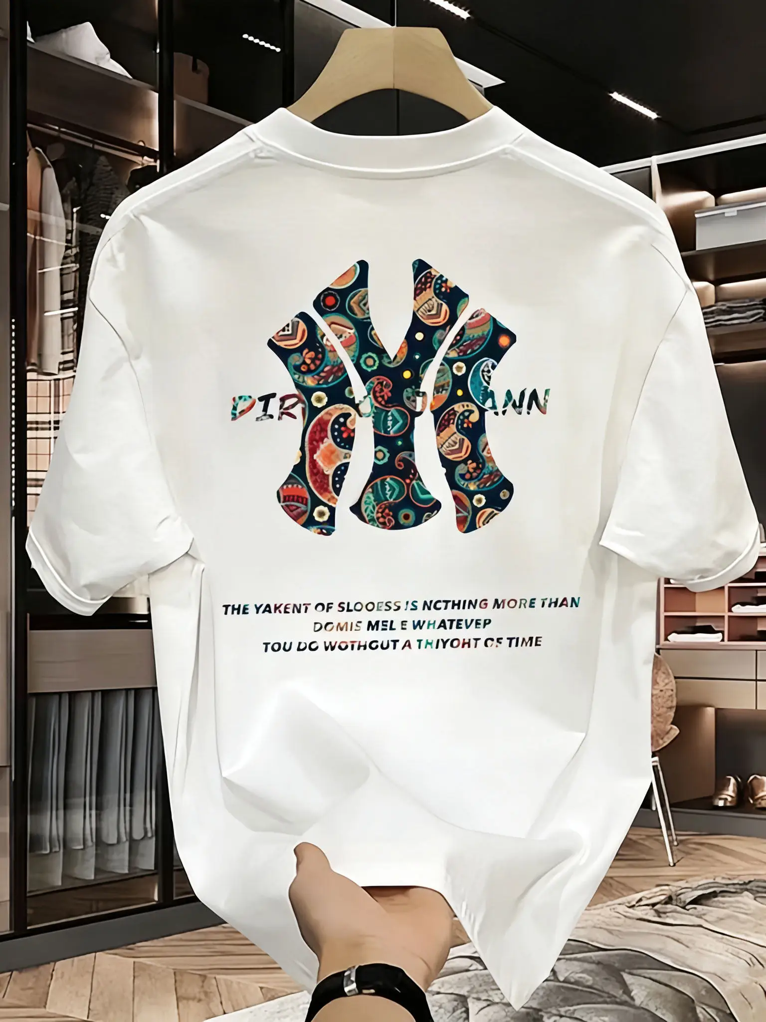 Men's Summer Printed T-Shirt - High-quality, casual, versatile, fashionable, and loose-fitting T-shirt. - AliExpress 200000343