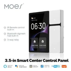 MOES Tuya WiFi شاشة لوحة تحكم ذكية 3.5 بوصة 3 مرحلات 3 أزرار مادية IR التحكم عن بعد بلوتوث Sigmesh Hub المدمج في - AliExpress 13