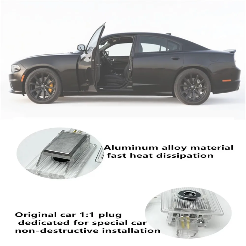 باب السيارة الإسقاط LED لمبة ملحقات السيارات مناسبة ل شاحن دودج 2006-2019-2021-2022-2024 المنتقم ماغنوم ترحيب ضوء 2X - AliExpress 34 - Image 4