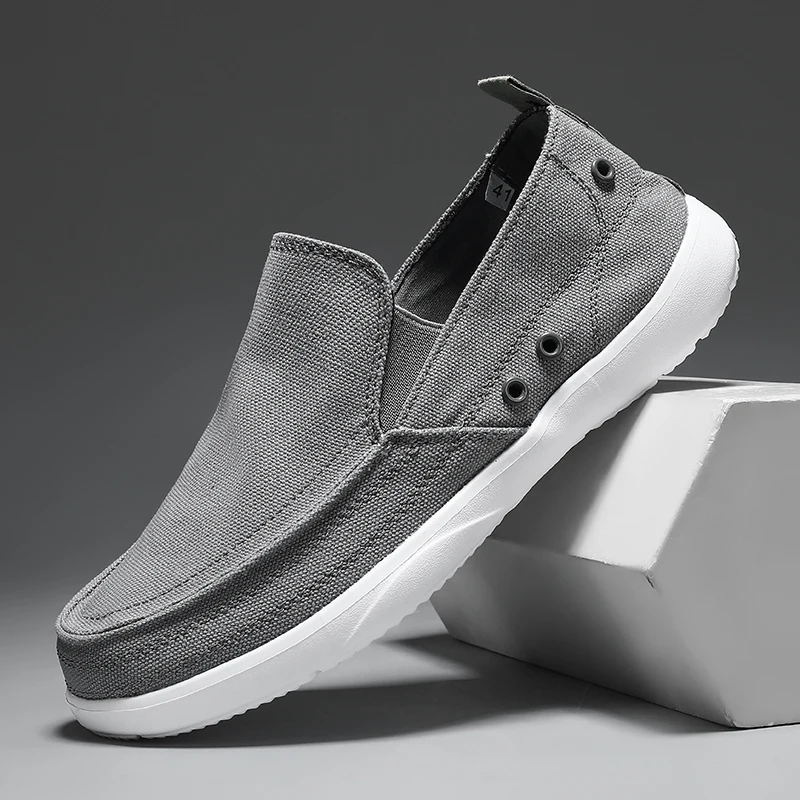 New Arrivals Men's Lightweight Casual Shoes for Spring and Summer, Easy-to-Wear Canvas Shoes, Fashionable Flat Loafers - AliExpress 322 - Image 2
