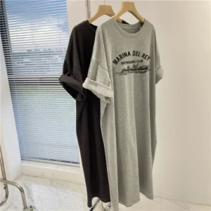 فستان صيفي بلس فضفاض مطبوع بأكمام قصيرة للنساء - AliExpress 200000345
