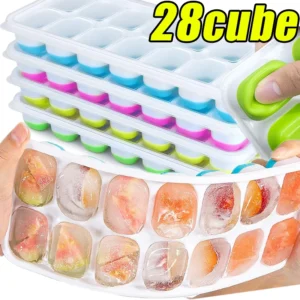 Silicone Ice Cube Mold with Lid, Square Mold for 14 Cubes, Easy to Release, Ice Drink Making Tools for Kitchen and Bar in Summer - AliExpress 15