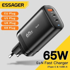 Essager 65 واط GaN USB نوع C شاحن لأجهزة الكمبيوتر المحمول PPS 45 واط 25 واط شحن سريع لسامسونج شاومي Realme موبايل آيفون 15 14 13 برو الهاتف - AliExpress 202192403