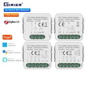 GIRIER ZigBee 3.0 Smart Switch Unit for your smart home with Alexa and Google Home