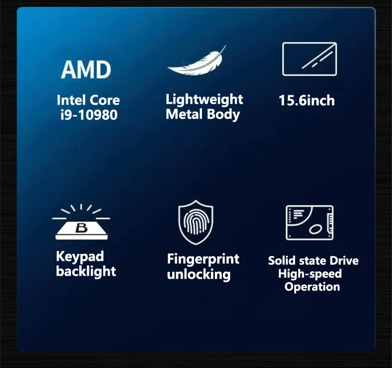 15.6-inch laptop with Intel Core i9 10980HK processor, Windows 11 Pro, 32GB RAM, and 512GB, 1TB, or 2TB SSD, suitable for office and study - AliExpress 7 - Image 3