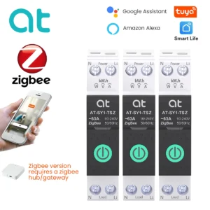 قاطع دائرة ذكي Tuya ZigBee 1P 63A للمنزل