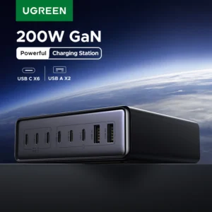 【قابس الولايات المتحدة】UGREEN 200W/100W/65W GaN شاحن سطح المكتب للكمبيوتر المحمول شاحن سريع لهاتف iPhone 17 16 15 Pro Max Macbook Air Pro iPad Samsung - AliExpress 202192403