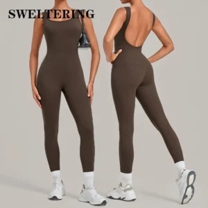 بدلة يوجا نسائية رياضية قطعة واحدة للياقة البدنية والتمارين الرياضية، ملابس رياضية نسائية - AliExpress 201768104