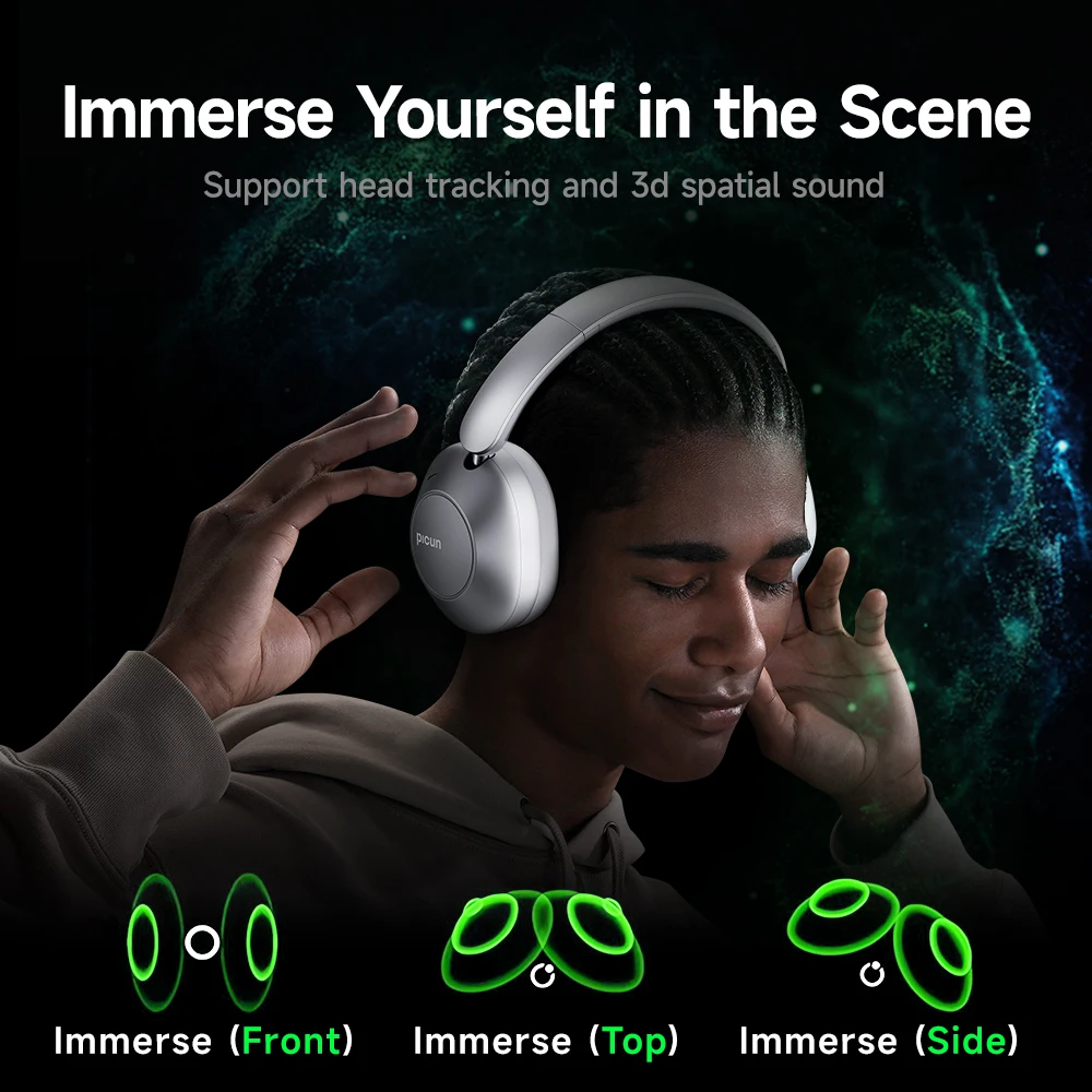 Picun F6 Wireless Noise Cancelling Headphones 40mm - Image 4