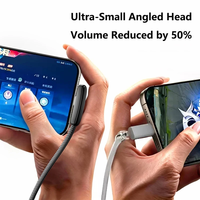 كابل شحن سريع لينوفو 100 واط بزاوية 90 درجة، كابل بيانات USB-C للهواتف المحمولة، كابل شحن وبيانات سريع للهواتف الخلوية، جديد 2026 - AliExpress 202192403 - Image 2