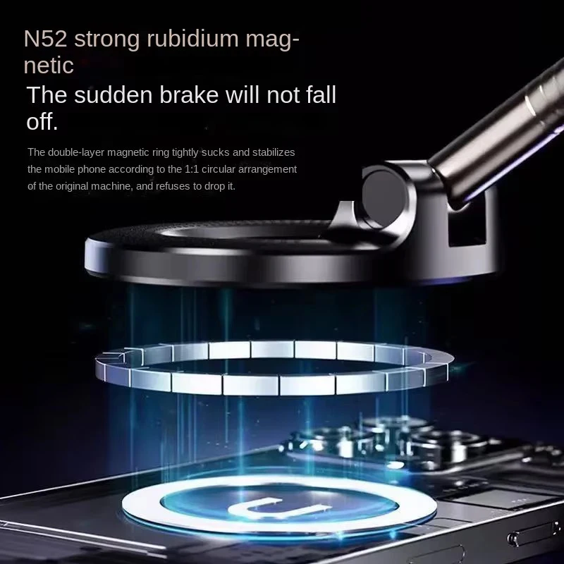 Foldable magnetic car phone holder with strong magnetic suction design and multi-angle adjustment, upgraded version - AliExpress 202192403 - Image 3