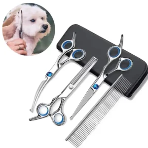 4-Piece Pet Safety Scissors Set - Stainless Steel Dog Grooming Scissors with Rounded Tips for Precise Trimming - AliExpress 15