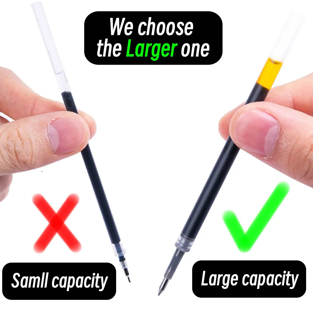 Retractable 0.5mm Blue Ink Refills, Aesthetic Colored Gel Pens, Stationery Pen Supplies, Ballpoint Pens, Office & School Writing Pens - AliExpress 21 - الصورة 6