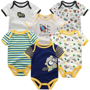 طفل رضيع حللا 3 قطع الوليد الملابس مجموعة طفل فتاة ارتداءها Kiddiezoom الملابس 100% القطن لينة ثوب فضفاض للأطفال الرضع 0-12 متر - AliExpress 1501