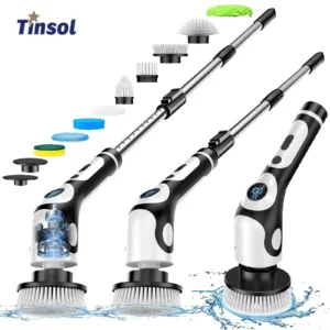 TINSOL 11 في 1 فرشاة تنظيف كهربائية متعددة الوظائف صوت قابلة للشحن فرشاة تنظيف دوارة ذكية فرشاة تنظيف المطبخ - AliExpress 6