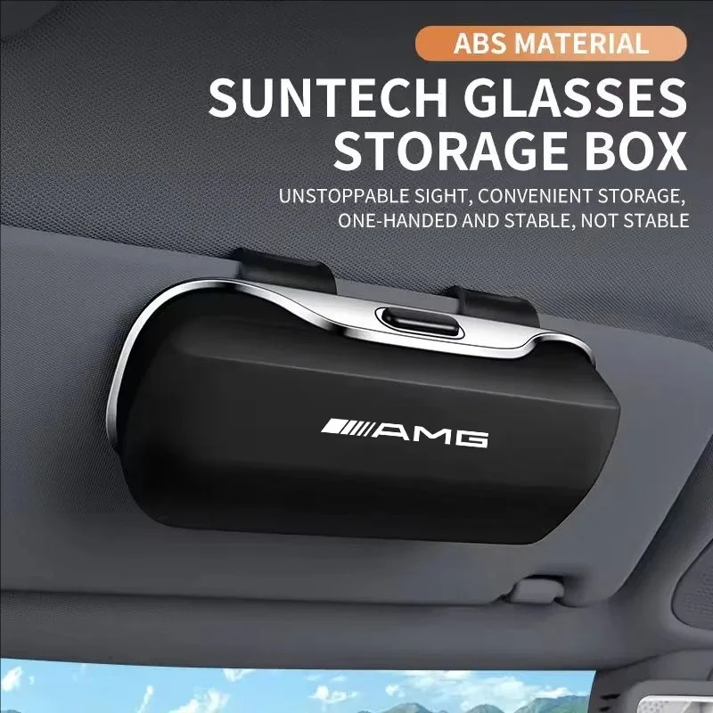 Mercedes-Benz AMG Car Key Cover with Grille Logo CLA W211 W203 W204 C260 E300L A200L, Sunglasses Eyebrow Clip Case Accessory - AliExpress 34 - Image 2