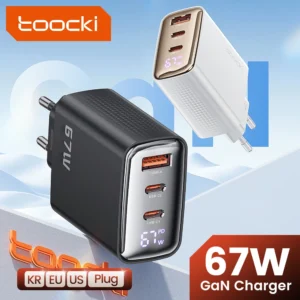 شاحن USB tocki-GaN من النوع C ، شحن سريع للكمبيوتر المحمول Macbook ، iPad ، الجهاز اللوحي ، iPhone 15 ، 14 ، 65W ، 45W ، PPS ، PD ، QC4.0 ، 67W ، GaN - AliExpress 202192403