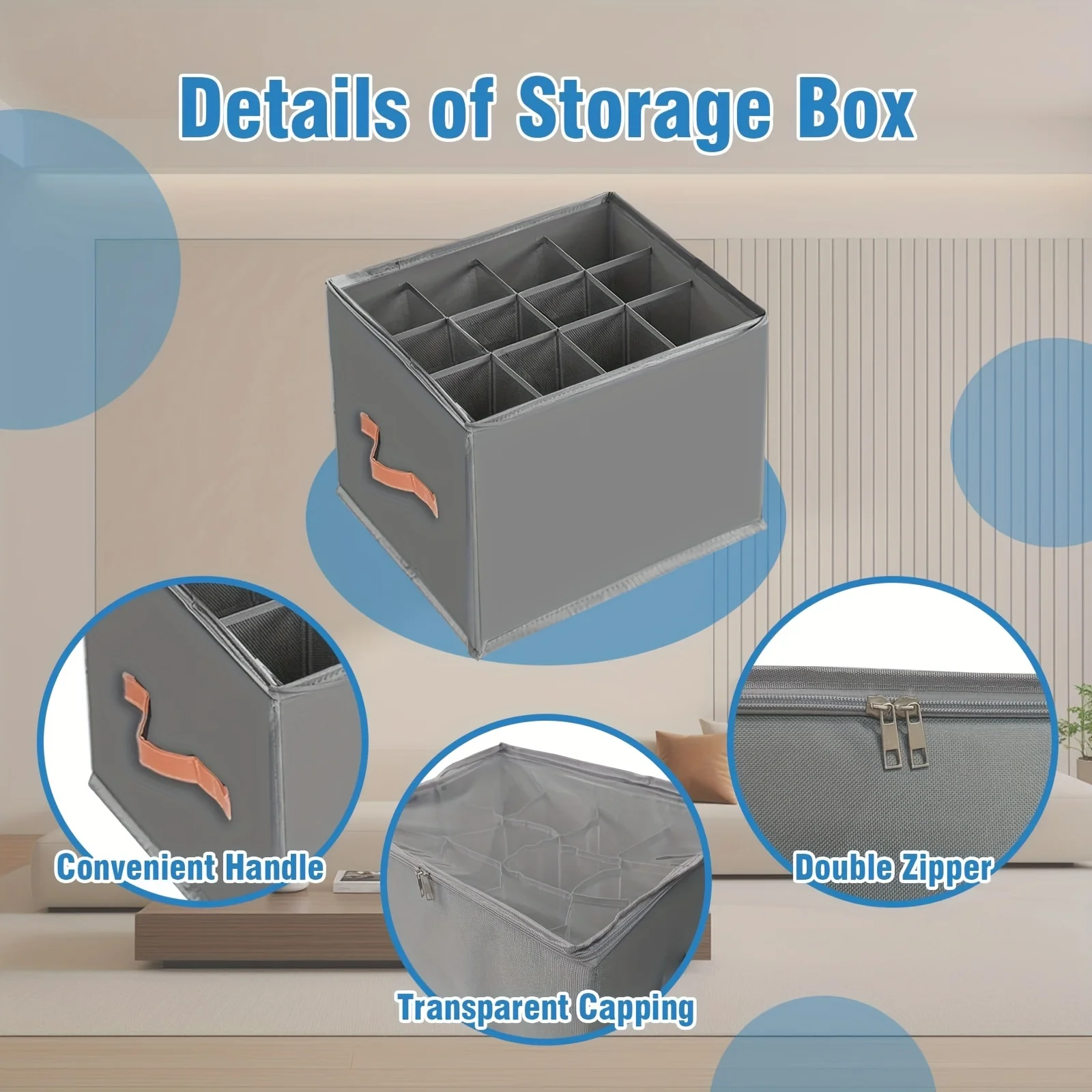 1pc Shoe Organizer for Closet, Foldable Oxford Cloth Shoe Storage Box for Sandals, Sneakers, and Shoes - AliExpress 15 - Image 2