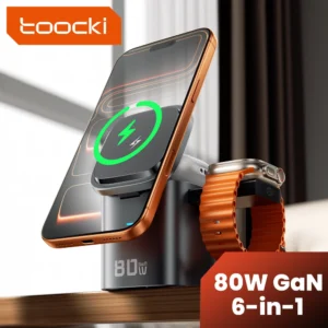 شاحن Toocki 80 وات GaN 6 في 1 لـ iPhone و MacBook