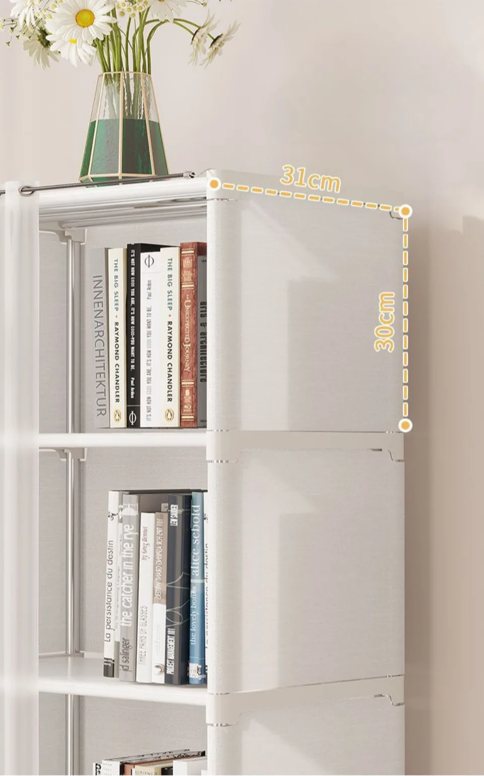 Simple wardrobe, simple fabric wardrobe, multi-purpose storage rack, strong load-bearing capacity, dustproof bookshelf - AliExpress 1503 - الصورة 2