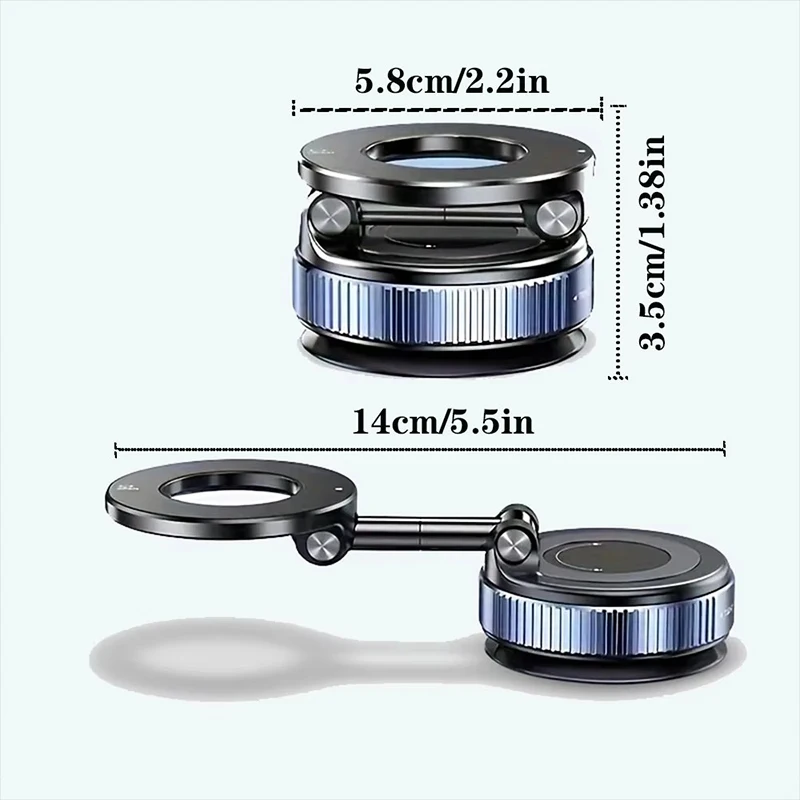 Foldable magnetic car phone holder with strong magnetic suction design and multi-angle adjustment, upgraded version - AliExpress 202192403 - Image 6
